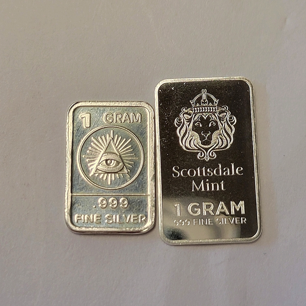 2g Silver Bundle Illuminati bar + Scottsdale Silver 1g Bar